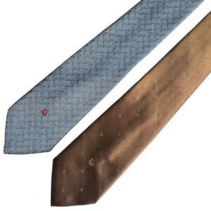 DIOR Vintage 90s Retro Print Ties Made in USA *Set of 2*